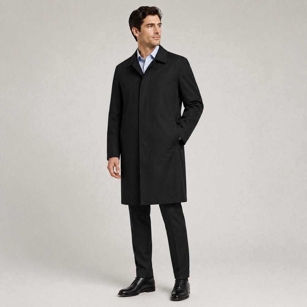 Wales Vintage Mens Trench Coat 50 Long Mid Length Overcoat Lined Classic USA